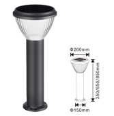 Small cylindrical garden lamp